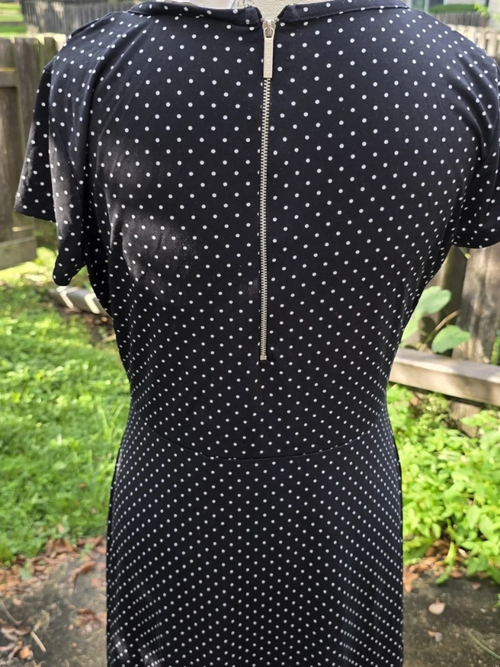 Classic Black & White Polka Dot Fit-and-Flare Dress